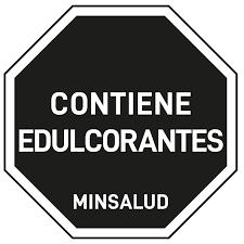 Sello de advertencia del Ministerio de Salud: contiene edulcorantes